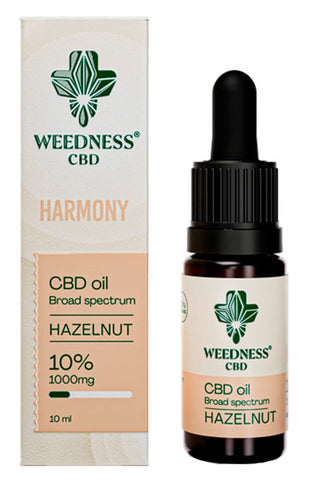 Weedness 10% Broad Spectrum CBD Oil Hazelnut