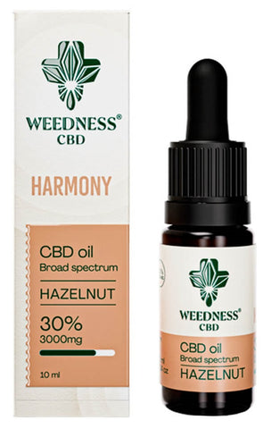 Weedness 30% Broad Spectrum CBD Oil Hazelnut