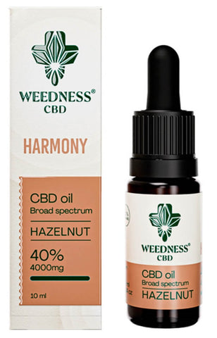 Weedness 40% Broad Spectrum CBD Oil Hazelnut