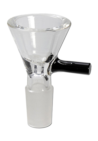 Glass Bong Bowl With Black Handle - Puff Puff Palace