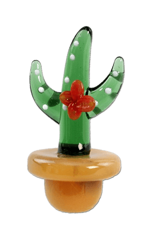 Glass Carb Cap 'Cactus' - Puff Puff Palace
