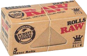 RAW Classic Unrefined Kingsize Slim Roll - 5 meters - Puff Puff Palace
